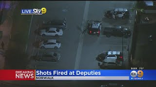 Shots Fired At Deputies Standing In Parking Lot Of Library In Norwalk