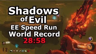 Shadows Of Evil Easter Egg SpeedRun World Record 28:58 Black Ops 3 PS4