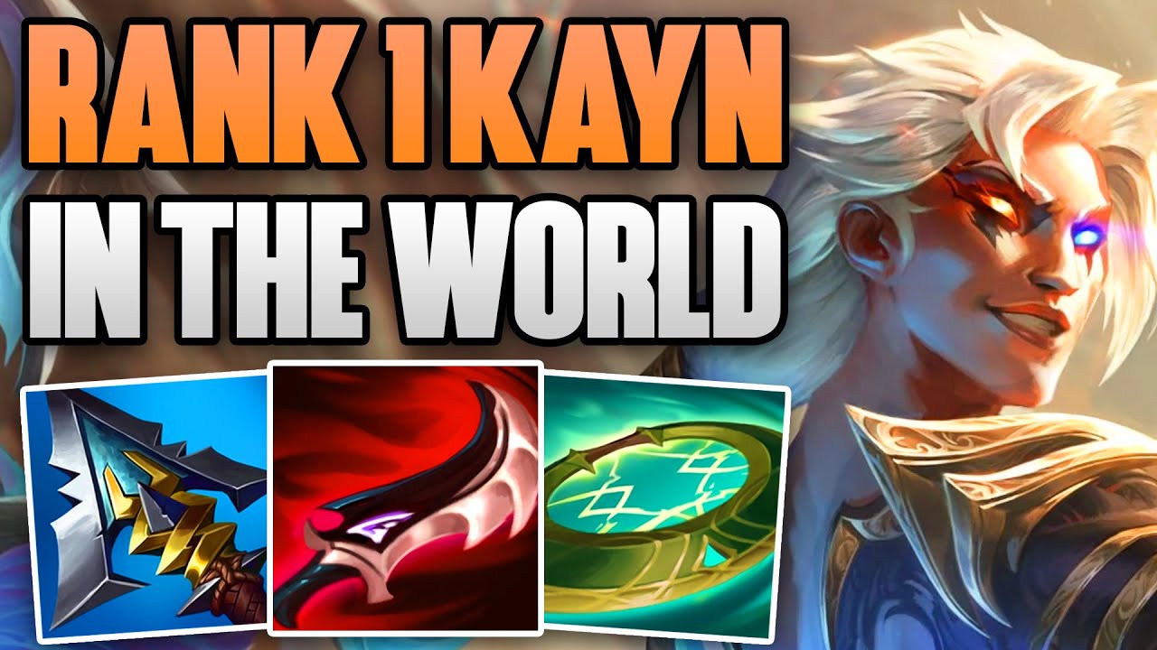 RANK 1 KAYN IN THE WORLD 1V9 CARRY GAMEPLAY | CHALLENGER KAYN JUNGLE ...