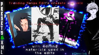 Trending Manga Edits Presets | Alight Motion