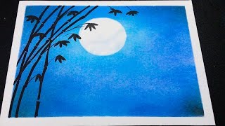 how to draw galaxy moon light - YouTube