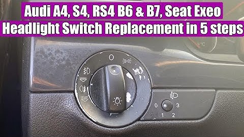 TUTORIAL: How to remove / replace Headlight Fog Light Switch Audi  A4, S4, RS4, B6 & B7 A6 Seat Exeo