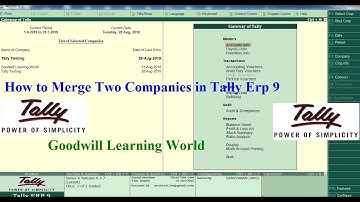 Tally Magic   How to Merge two Companies in Tally Erp 9