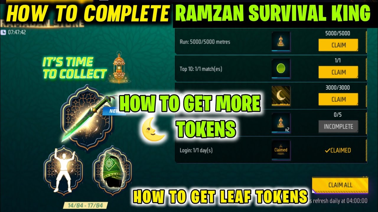 Ramadan Store Event Free Fire Free Fire Survival King Event How To Get Moon Tokens YouTube