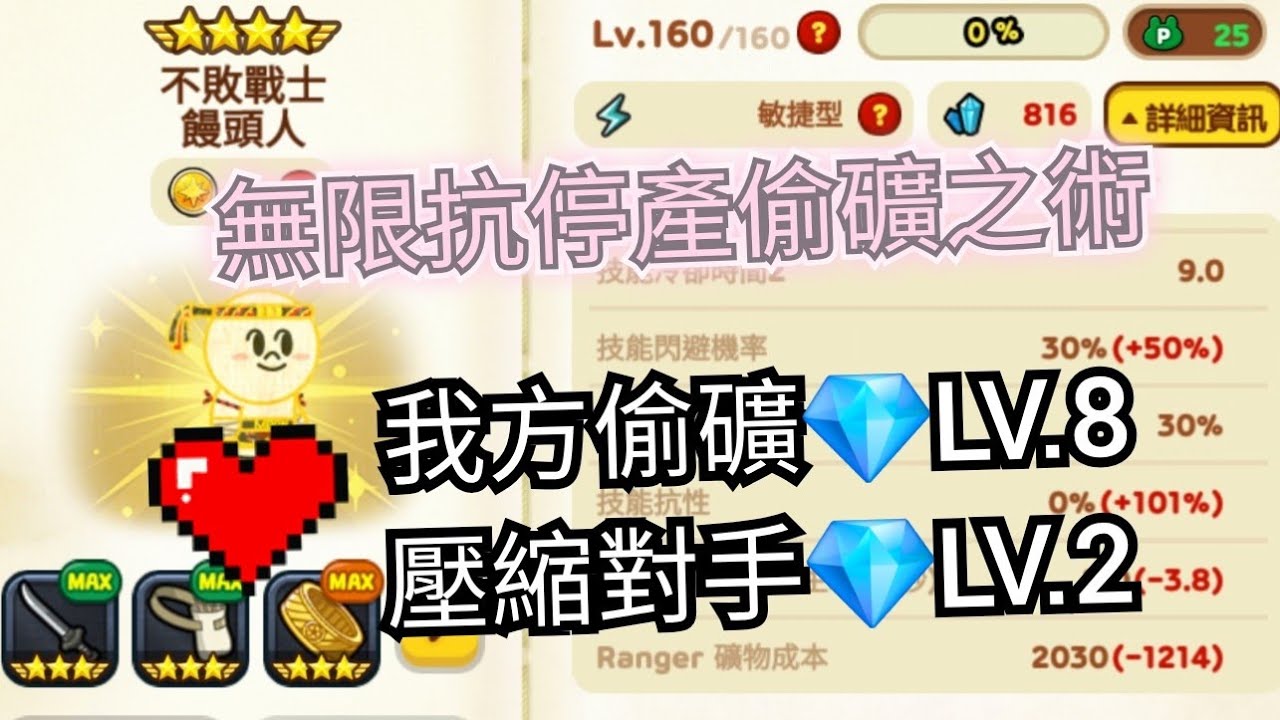 LINE Rangers：喔齁尼呀🩳東丈龍捲風扣500脫褲子彩虹屁🌠光屬性敏捷型不敗戰士饅頭人9星160💩50%機率每次出動時小偷500礦物🫳光闇偷礦3本柱泰拳饅首款概念寵🌠5月光智打手🌌7月闇智泡泡