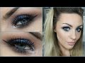 Christmas/NYE Blue Glitter Makeup