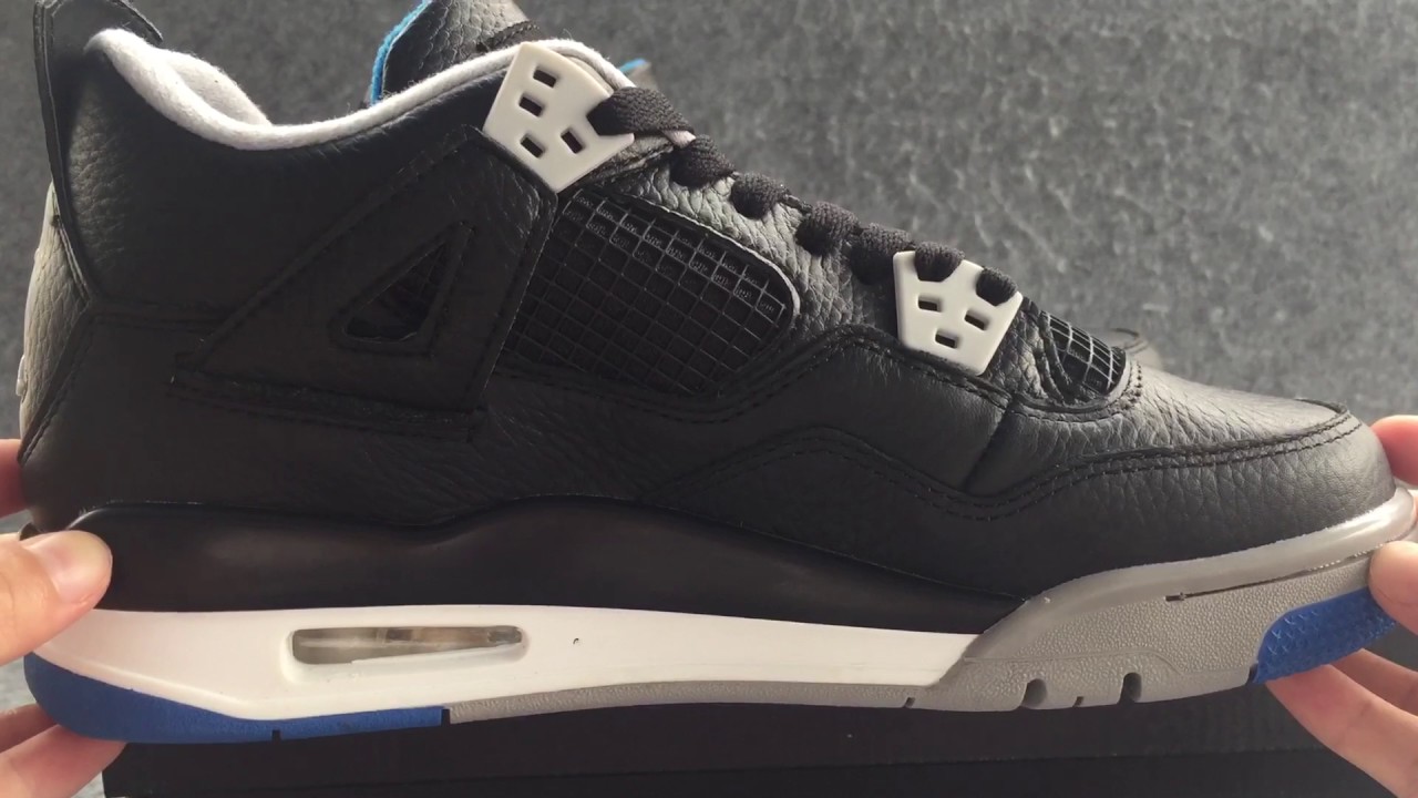 Authentic Air Jordan 4 Retro GS Alternate Motorsport - YouTube