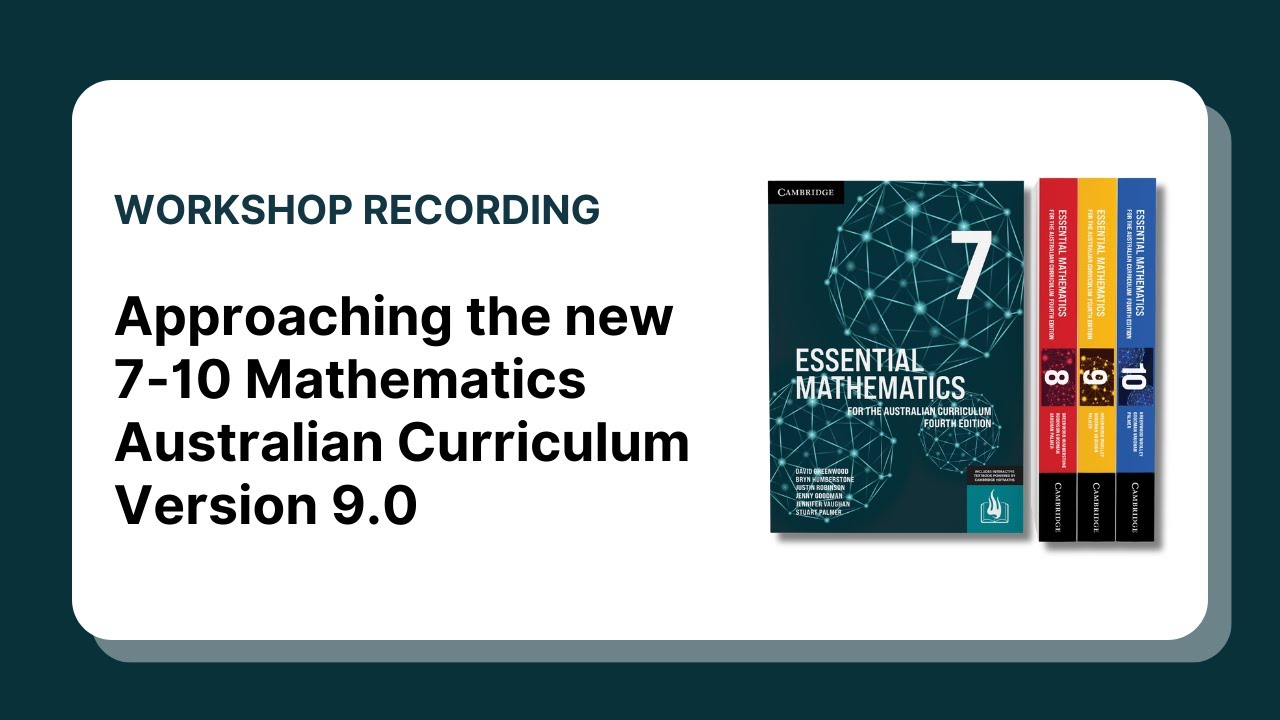 Workshop Approaching The New 7 10 Mathematics Australian Curriculum