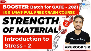 Introduction to Stress - 2 | Strength Of Materials (SOM) | Lec 2 | GATE ME 2021 Crash Course
