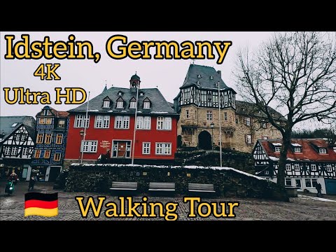 Idstein, Germany - Amazing Medieval Old Town - Walking Tour - 4K Ultra HD 60 fps