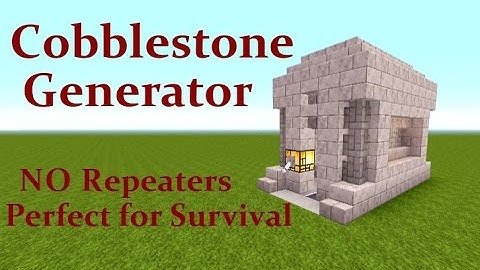 Minecraft Tutorial : Automatic Cobblestone Generator,  NO Repeaters