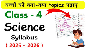Class 4 Science Syllabus 2025-2026 | Class 4 EVS Syllabus | Class 4 Syllabus | Grade 4 Science