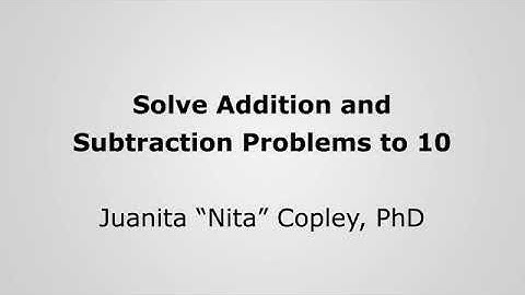 ENVISION GRADE 1 TOPIC 1 SOLVE ADDITION AND SUBTRACTION PROBLEMS TO 10