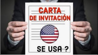 CARTA DE INVITACION A ESTADOS UNIDOS Requisitos 2020