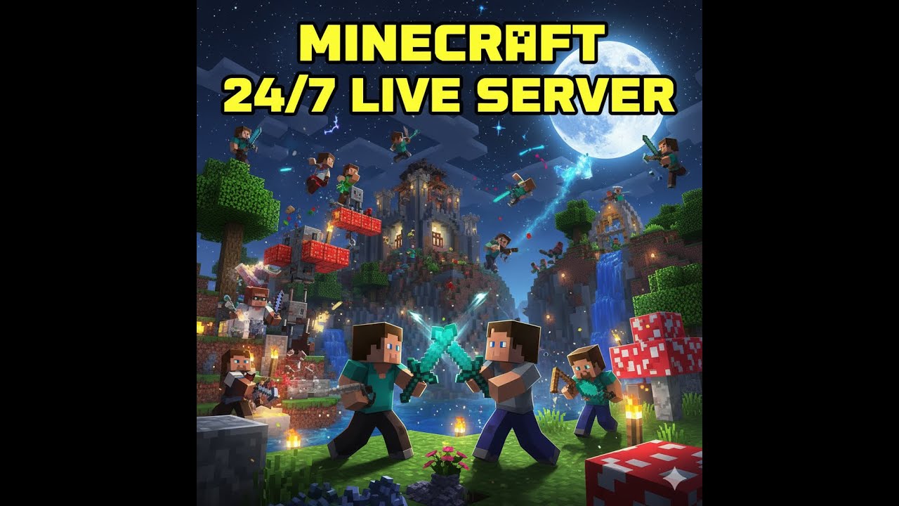 MINECRAFT LIVE. PUBLIC SMP 24/7 ONLINE | JAVA / BEDROCK & POCKET ...