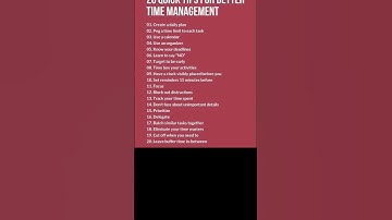 20 quick tips for better time management | Subscribe for more #motivation 😊👍