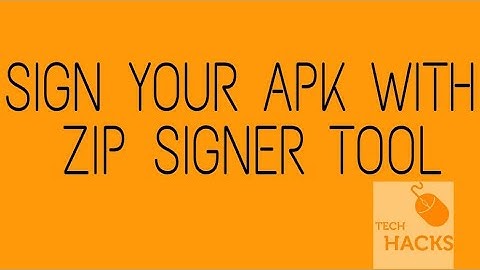 How to sign your apk with zipsigner tool! 100% working