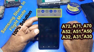 Samsung flight mode faded blue | A72 stuck In flight mode