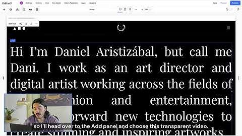 Daniel Aristizábal explores text scale | Class with | Editor X
