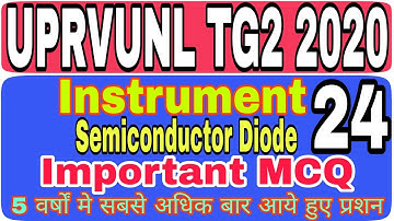 Class 24 UPRVUNL TG2 ISRO TECHNICIAN B INSTRUMENT ELECTRONICS MECHANICS IMPORTANT OBJECTIVE QUESTION