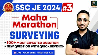 SSC JE 2024 | Surveying Marathon #3 |100+ Most Expected Question with Quick Revision | by Avnish sir
