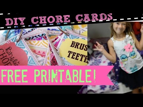 FREE DIY Chore Cards for Kids!