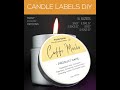 Pre Designed Floral Candle Label Template DIY | Luxury Rose Gold Colored Candle Labels | Labels DIY