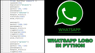 WHATSAPP LOGO IN PYTHON  | HOW TO CREATE  WHATSAPP LOGO IN TURTLE IN PYTHON | #shorts #python