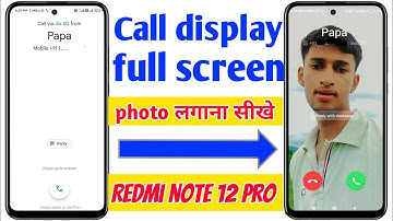 Redmi note 12 pro call photo setting  | Redmi note 12 pro me call display par photo set kaise karen