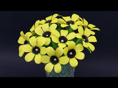 DIY Fabulous & Easy Black Flower SHOWPIECE 🖤 Home Decoration Ideas 🏡  Paper Flower Crafts