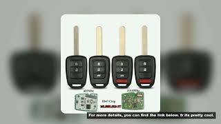jingyuqin 2/3/4 BTN Car Key Fob PCF7961 Chip Remote Key Fob For Honda 2013-2015 CRV 2013-2017 Accord