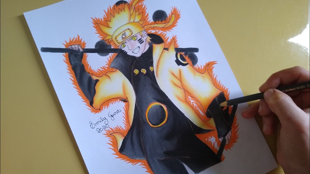 COMO DESENHAR Naruto Rikudou Sennin  How to Draw (Esboço e Pintura /  Sketch and painting) 