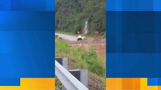 Rockslide, flooding shut down I-40 in Cocke County near state line, TDOT says (Amber Yoder)