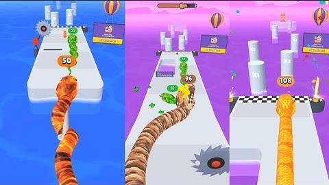 NOOB vs PRO vs HACKER 🔥 snake Run Race ! 3D Android iOS #gaming