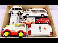走る走る、救急車ミニカー坂道走る。走行テスト！Running, running, ambulance miniature car hill running. driving test!