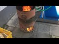 Holzbefeuerte Poolheizung: Anfeuern und Betrieb / Running of wood burning pool heater