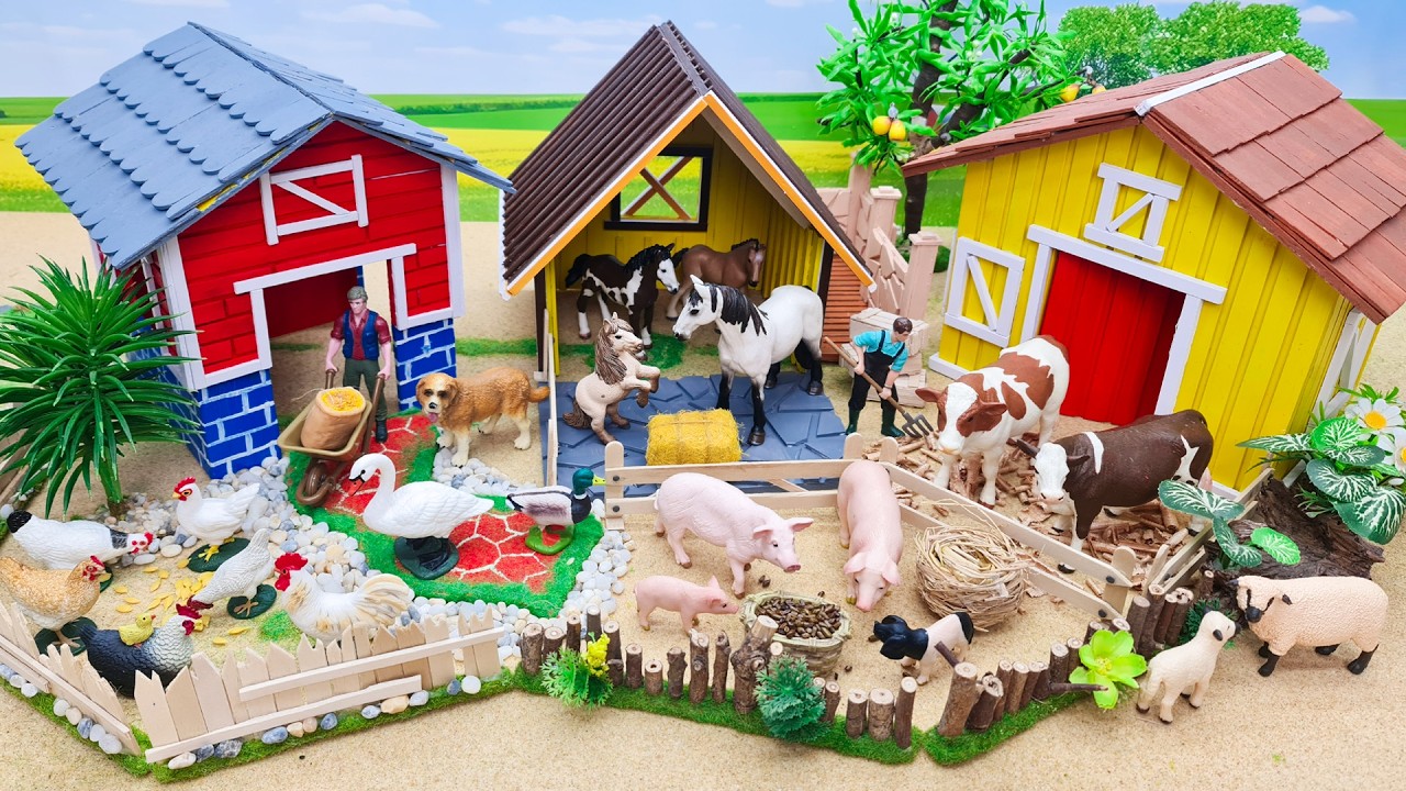 17 Minutes Satisfying with Build Miniature Cattle Farm | Barn for Animals | Country Farm Diorama
