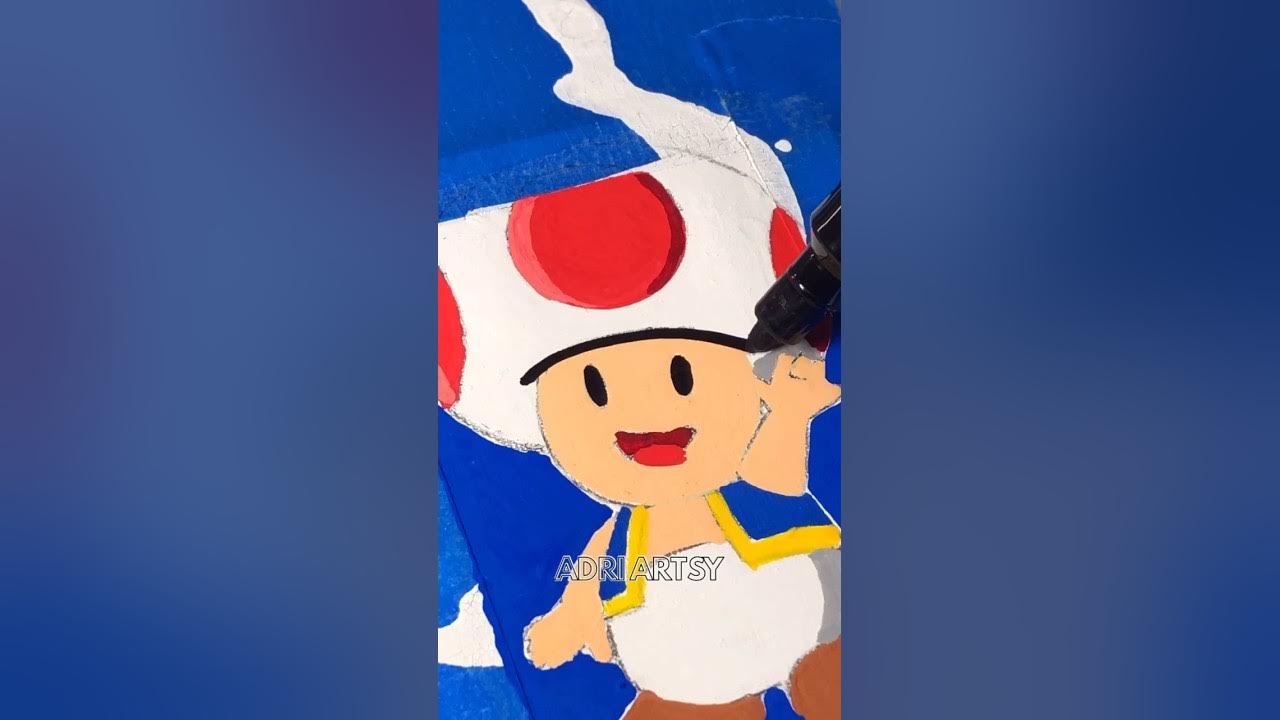 Dibujo de Toad Mario con rotuladores Posca! 