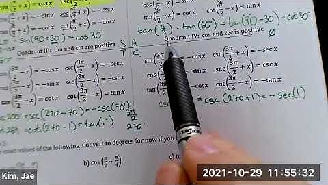 4.3 Equivalent Trigonometric Expressions and cofunction identities