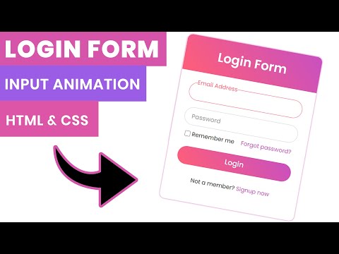 Login Form With Floating Label Animation | Input Animation CSS | Label Animation | Code4education