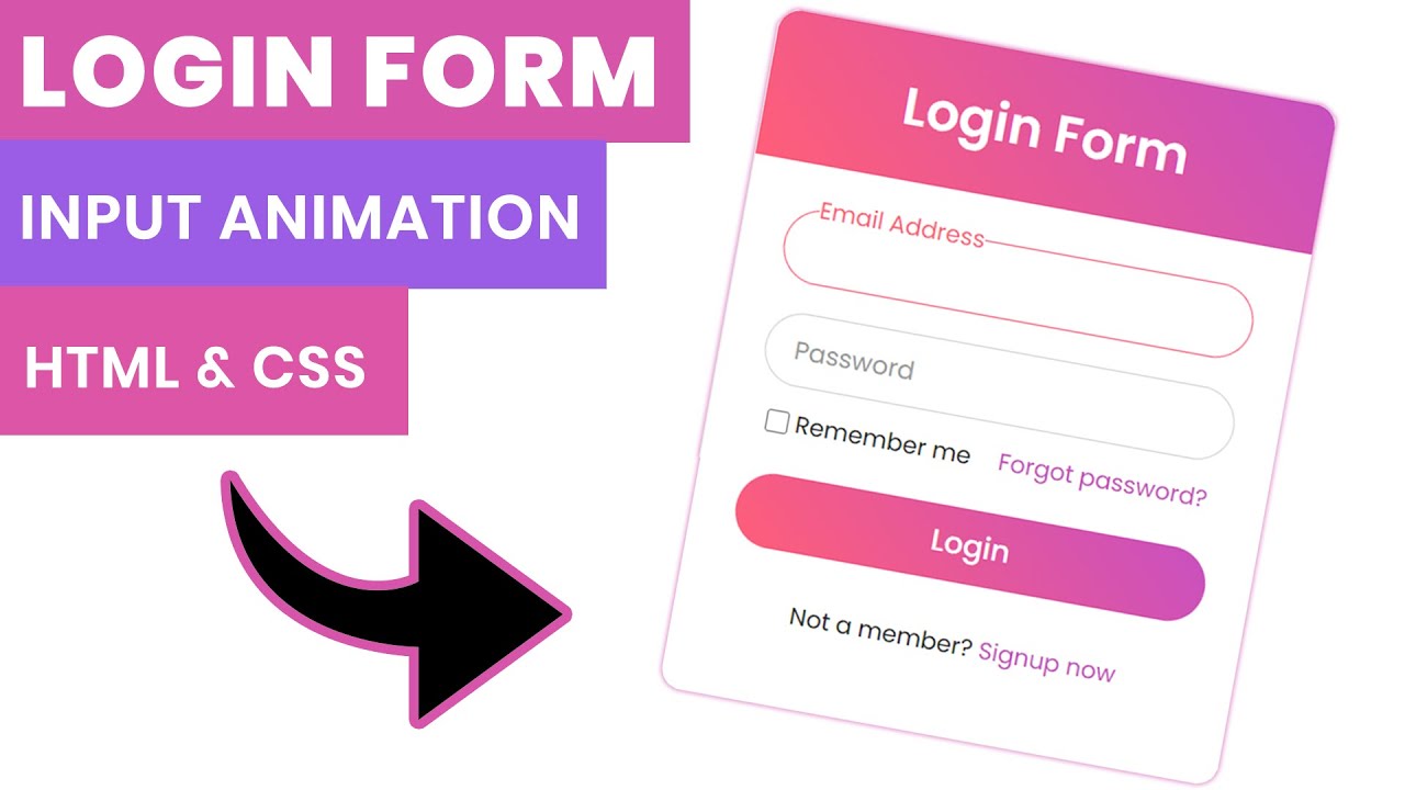 Free Course: Login Form in HTML & CSS, Responsive Login Form Using HTML  CSS, HTML & CSS Project from CODE4EDUCATION