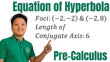 How to find the equation of Hyperbola given foci, and the length of the conjugate axis