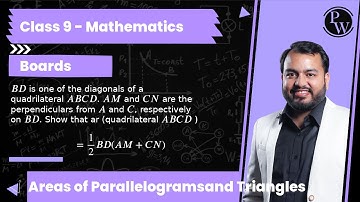 B D is one of the diagonals of a quadrilateral A B C D. A M and C N are the perpendiculars from A...