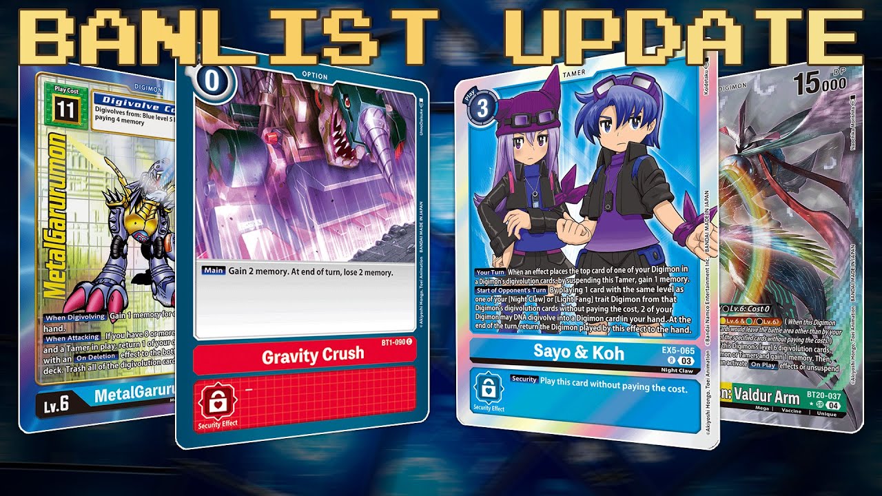 digimon card banlist What cards will be banned in the Game? Digimon Ban List 8-23-25 Bingo