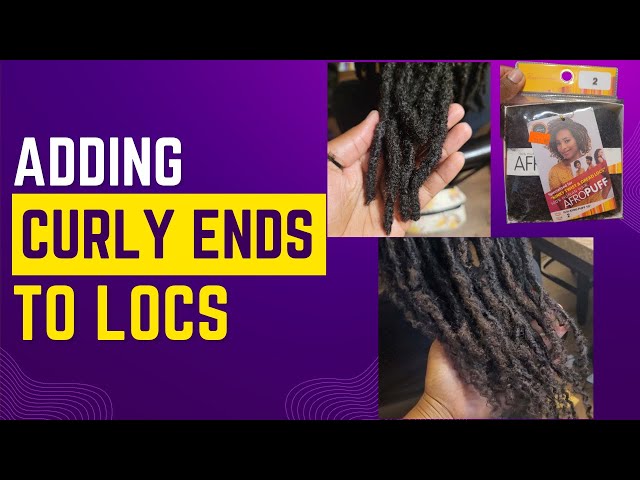 Adding curly hair to ends of locs 