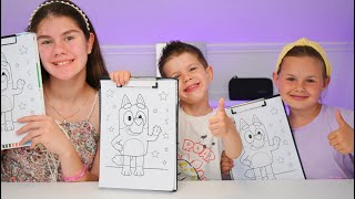 Bluey 3 Marker Challenge! Maya and Filip