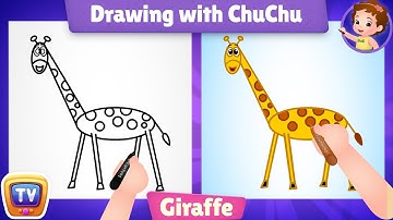 How to Draw a Giraffe? - Drawing with ChuChu - ChuChu TV Drawing for Kids Easy Step by Step