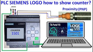 TIA Portal V17|PLC LOGO connect with proximity sensor for show counter on PLC screenshot 3