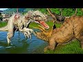 A Ilha dos Dinossauros: Novo Rei T-Rex Vs Spinosaurus, Caçadas por ESPORTE! Jurassic World Evolution