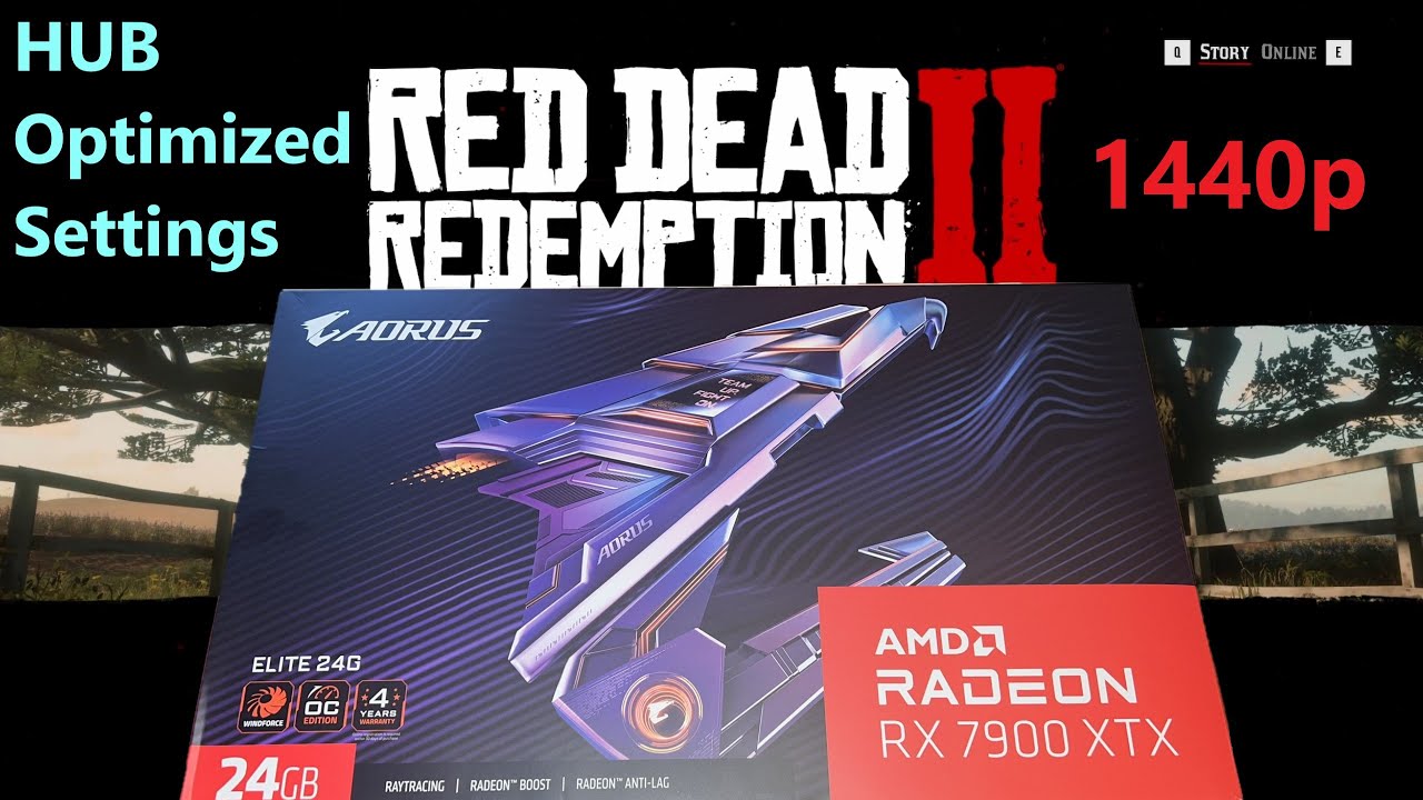 Aorus Elite RX 7900 XTX using RDR2 Hardware Unboxed Optimized Settings at 1440p YouTube